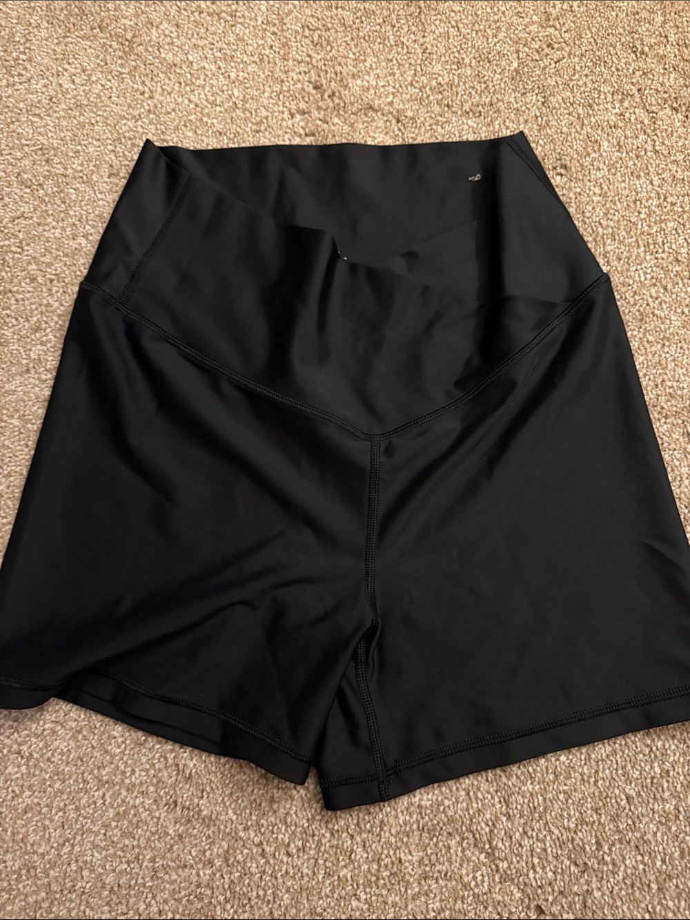 Offline aerie Black High-Waist Performance Shorts